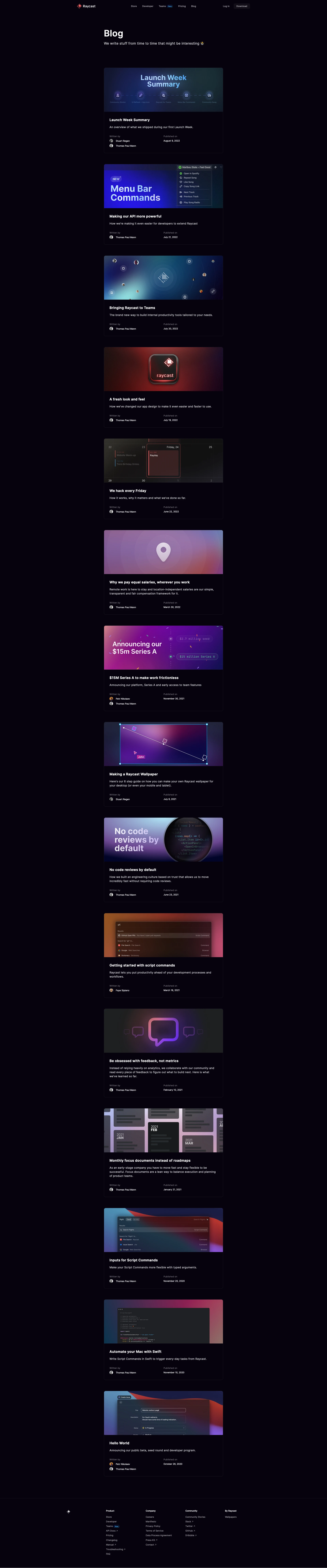 Raycast website design - Lapa Ninja