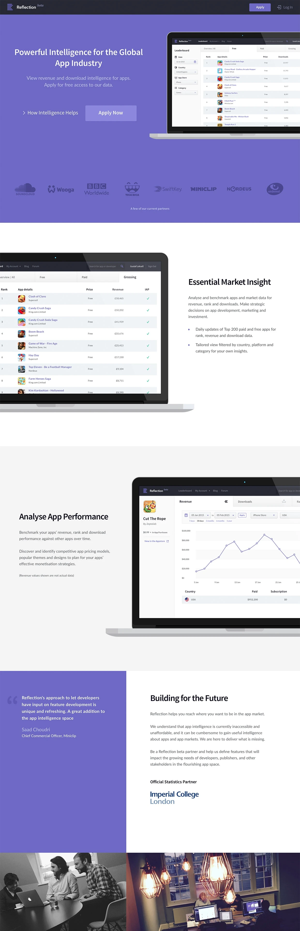 Reflection website design - Lapa Ninja