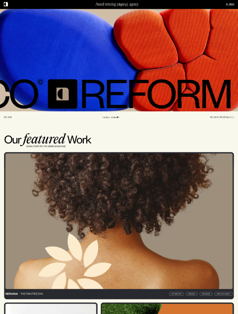 Reform Collective Landing Page Example