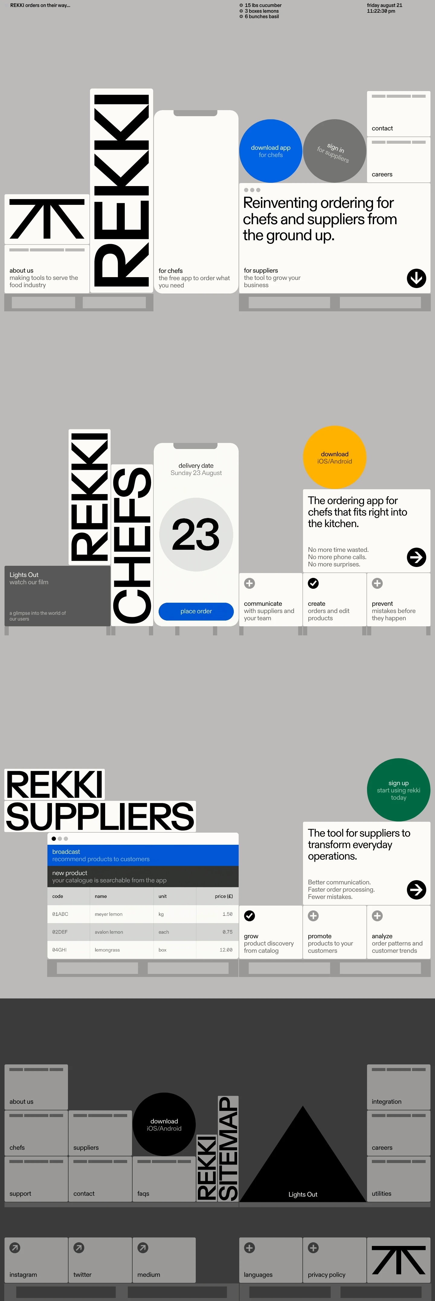 REKKI Landing Page Example: REKKI's free app and tool are changing the way restaurants and wholesalers communicate. We're reinventing ordering for chefs and suppliers from the ground up. 
