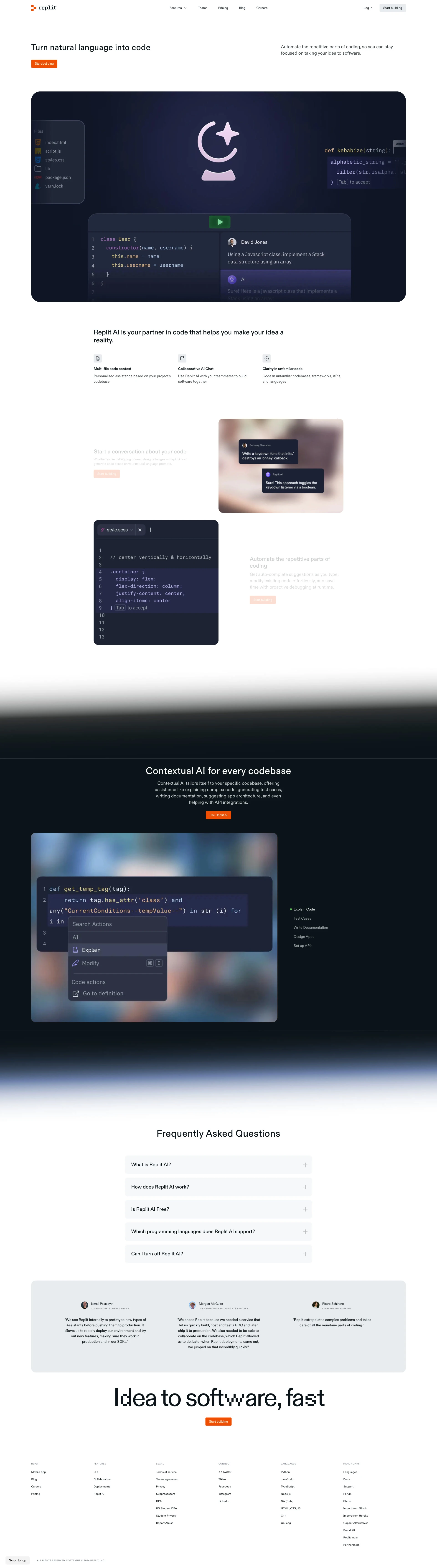 Replit Examples Replit website design - Lapa Ninja