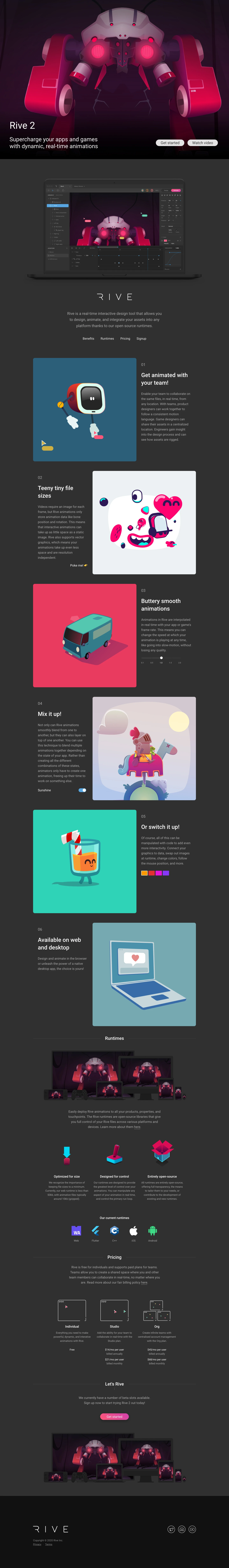 Rive 2 website design - Lapa Ninja