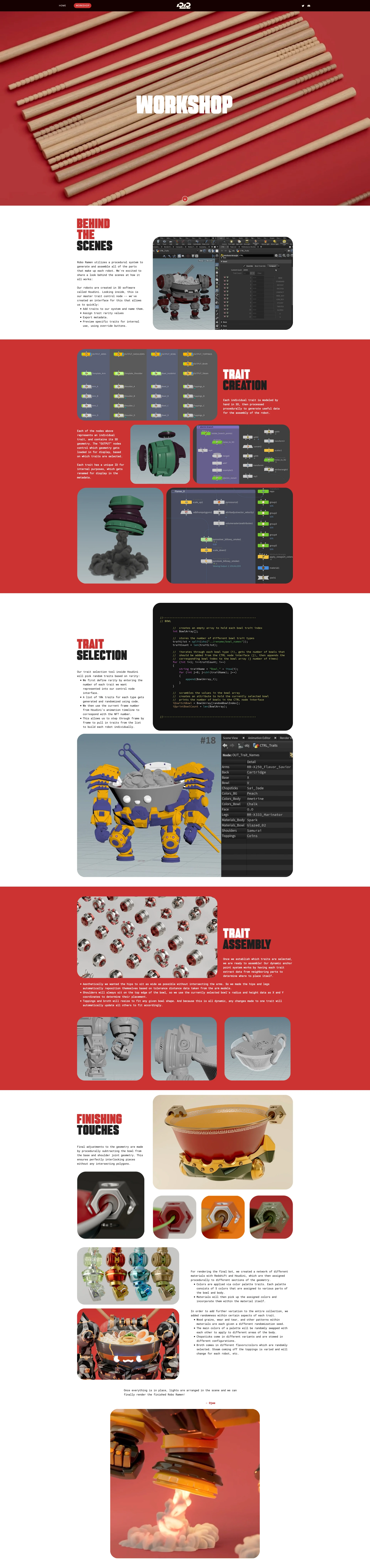 Robo Ramen Landing Page Example: Randomly generated digital collectibles of Robo Ramen served on the blockchain.