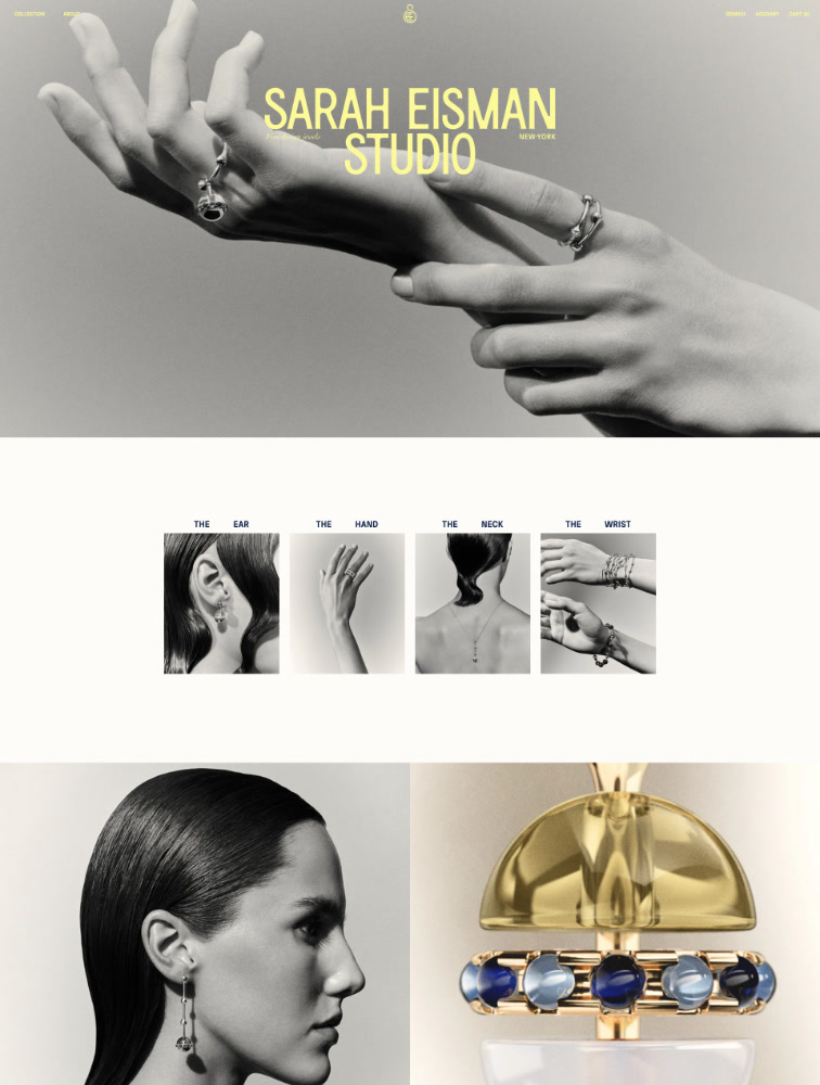 Sarah Eisman Studio Landing Page Example