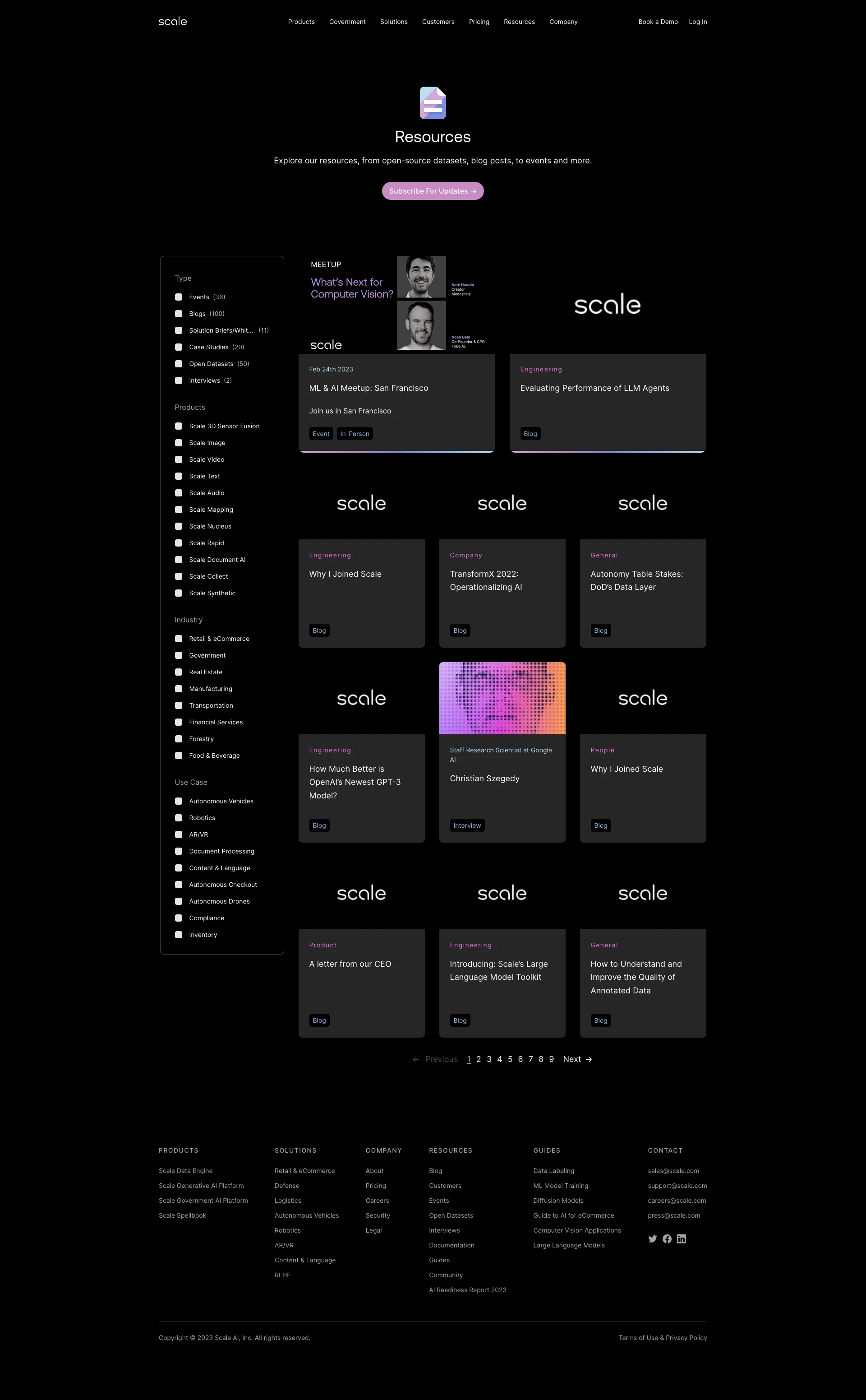 Scale AI Landing Page Example: Make the best models with the best data. Scale Data Engine leverages your enterprise data, and with Scale Generative AI Platform, safely unlocks the value of AI.