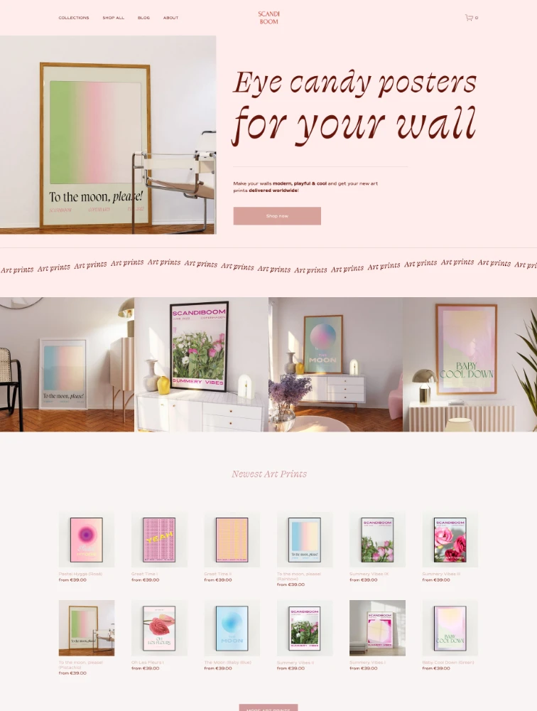 SCANDIBOOM Landing Page Design