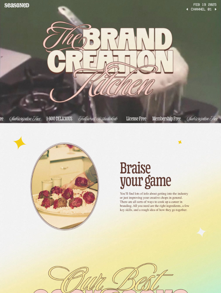 Seasoned Landing Page Example