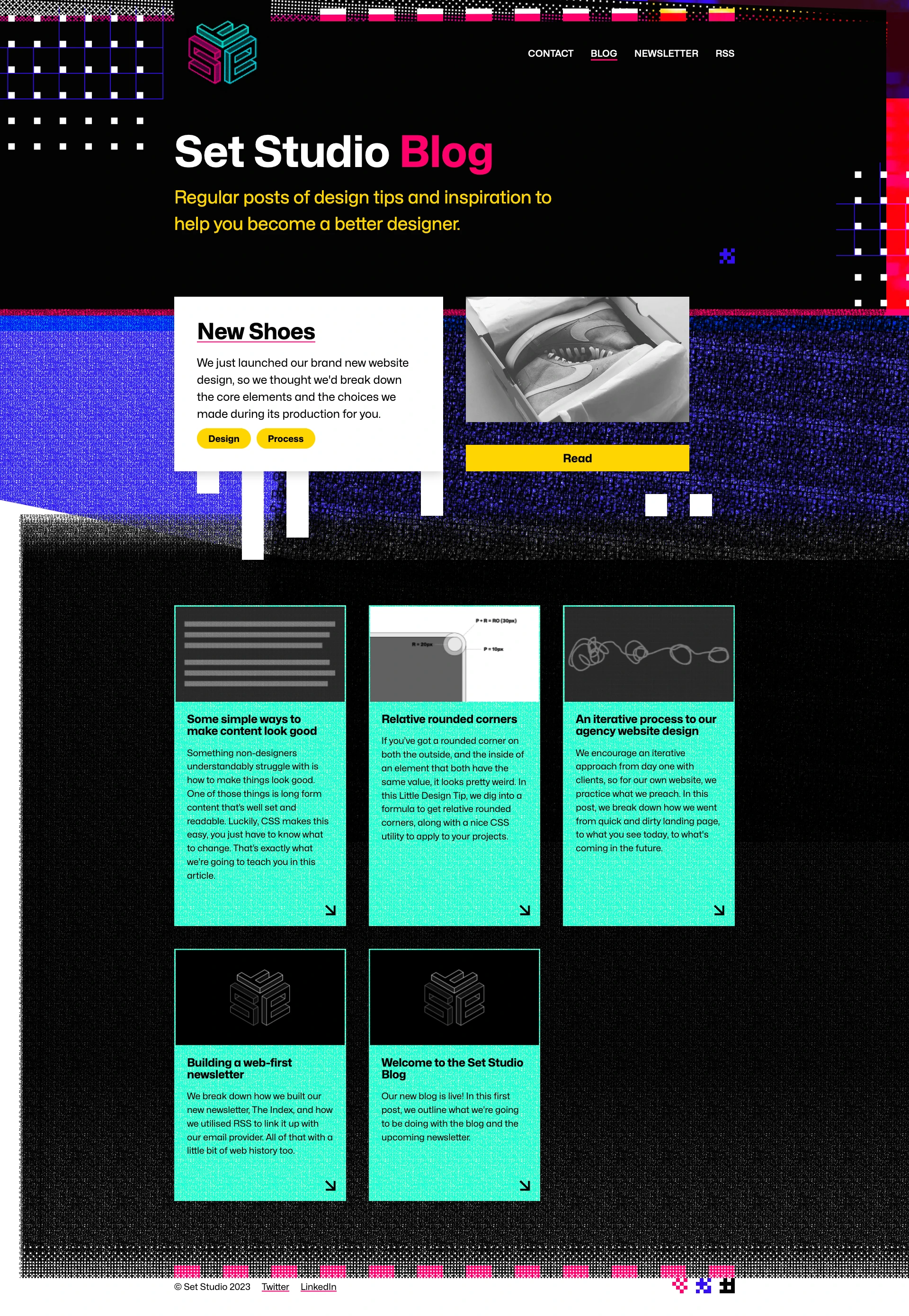 Set Studio Landing Page Example: Set Studio brings together a stellar line-up of creatives and technologists who share one goal: use the power of the web to help organisations deliver knockout user experiences.