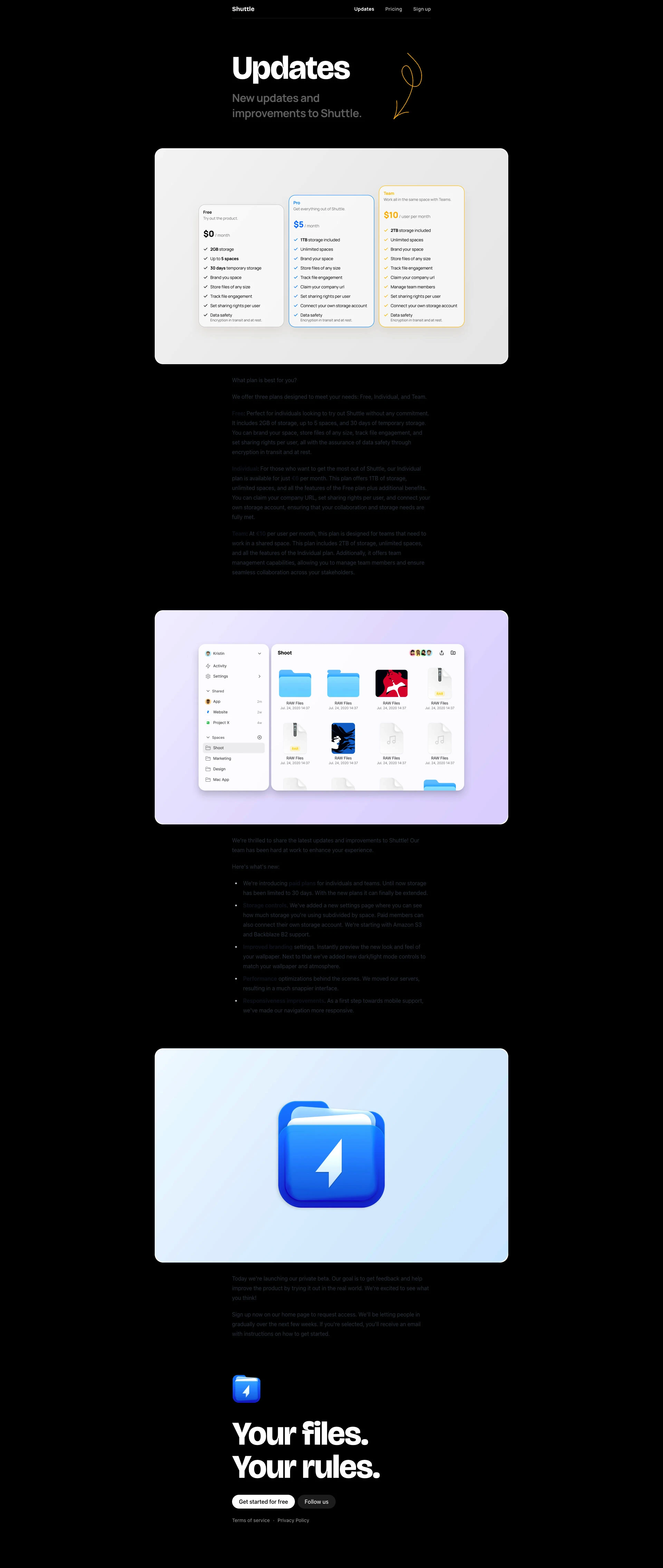 Shuttle Landing Page Example: Shuttle makes collaborating easy. Simply drag, drop and add your brand.