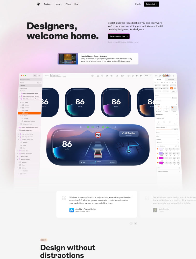 Sketch website design - Lapa Ninja
