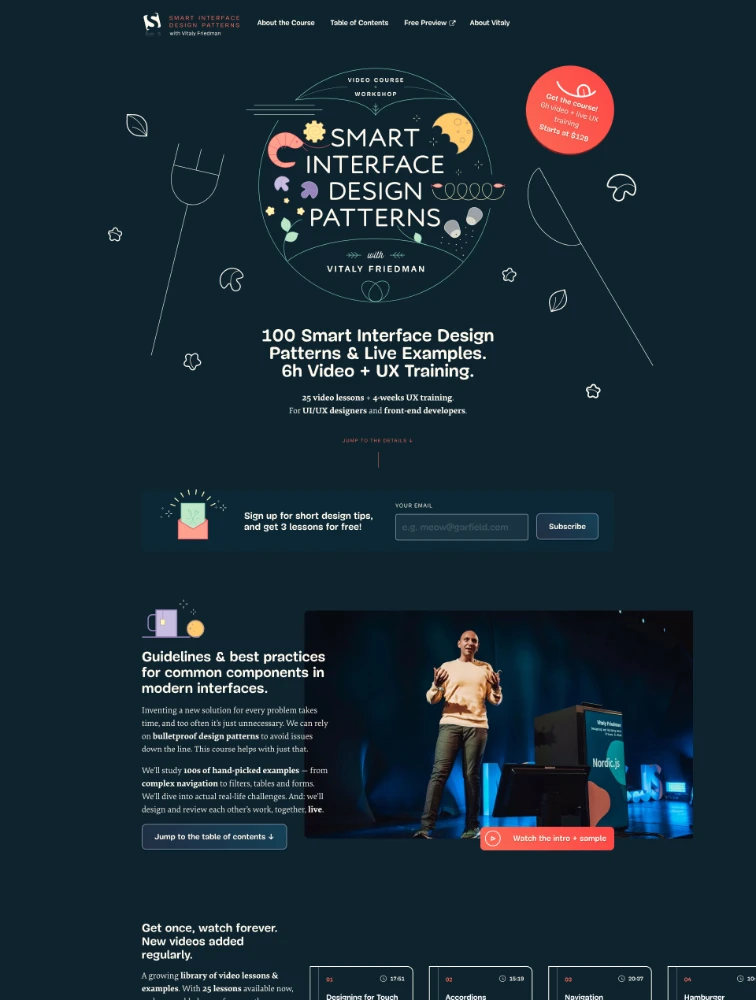 Smart Interface Design Patterns website design - Lapa Ninja