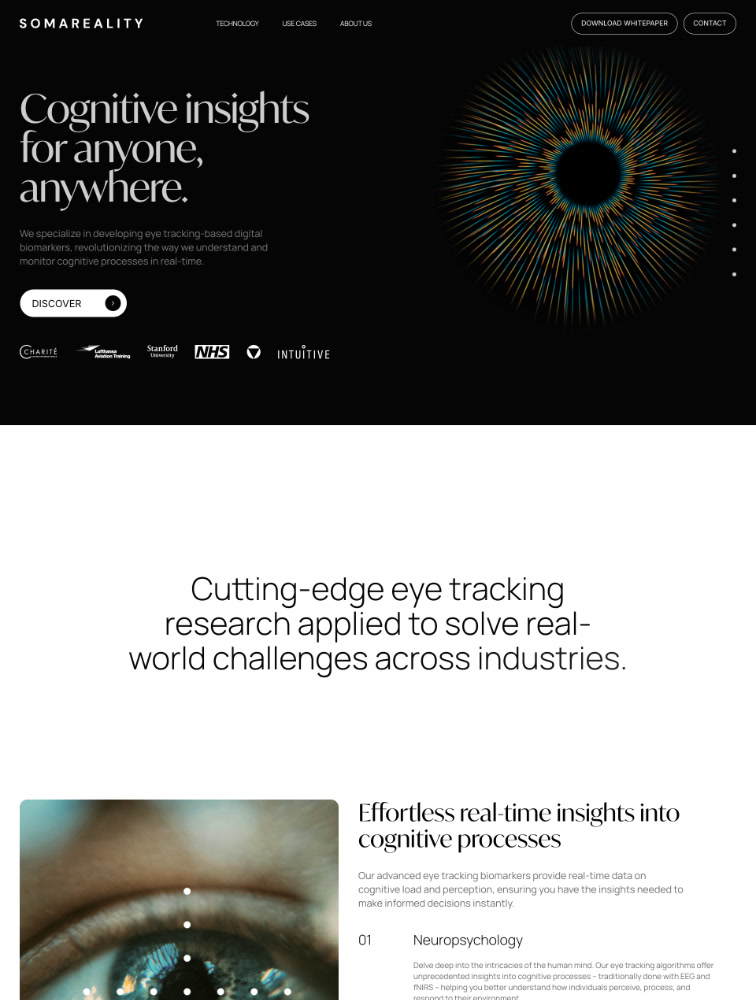 SOMAREALITY Landing Page Example