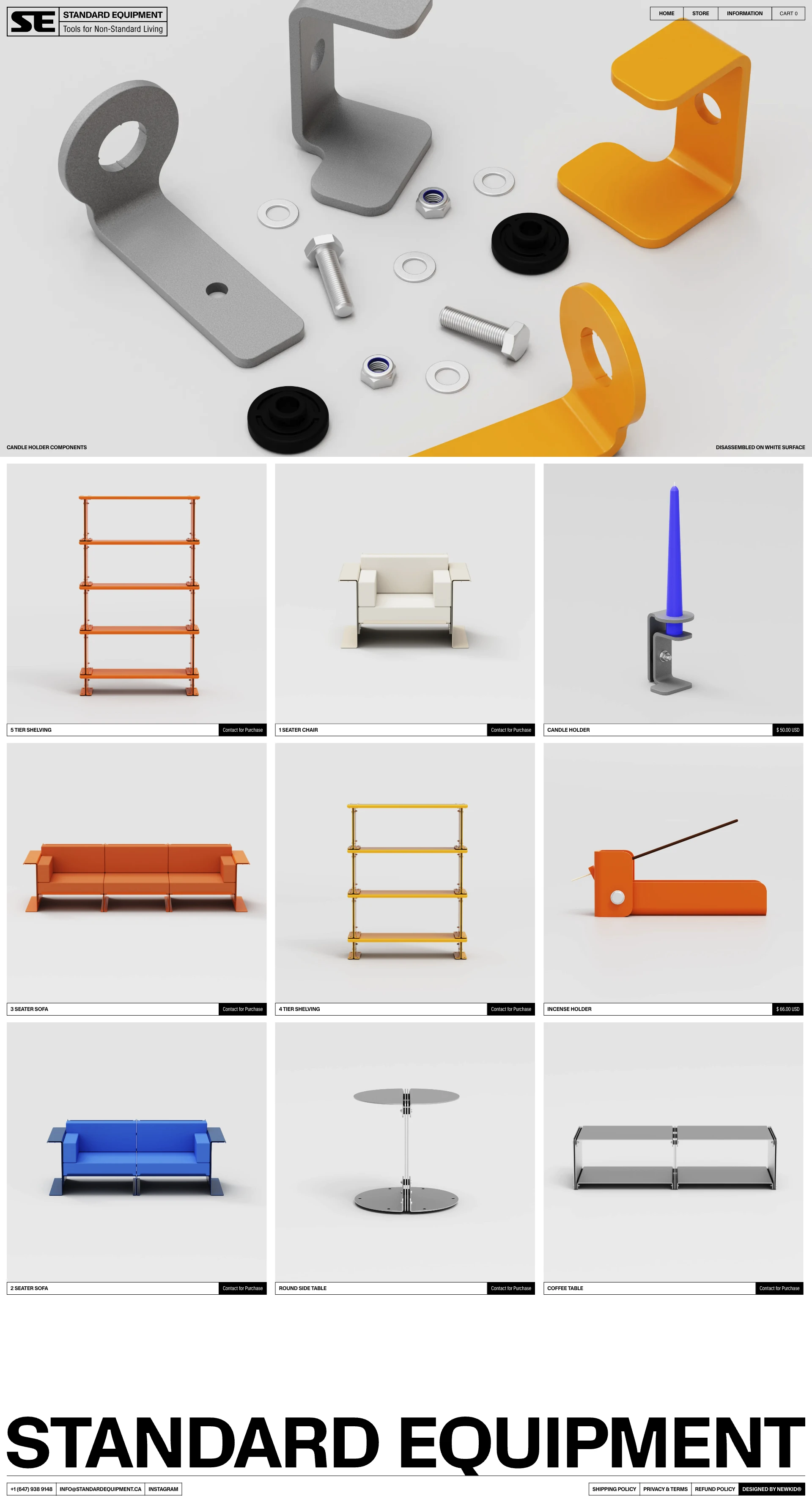 Standard Equipment Landing Page Example: Tools for Non-Standard Living.