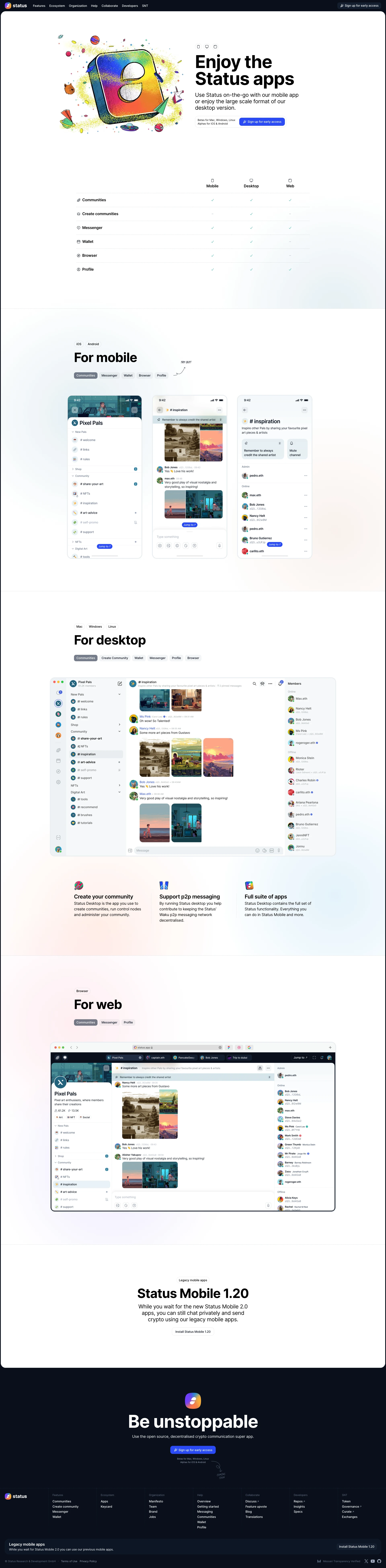 Status website design - Lapa Ninja
