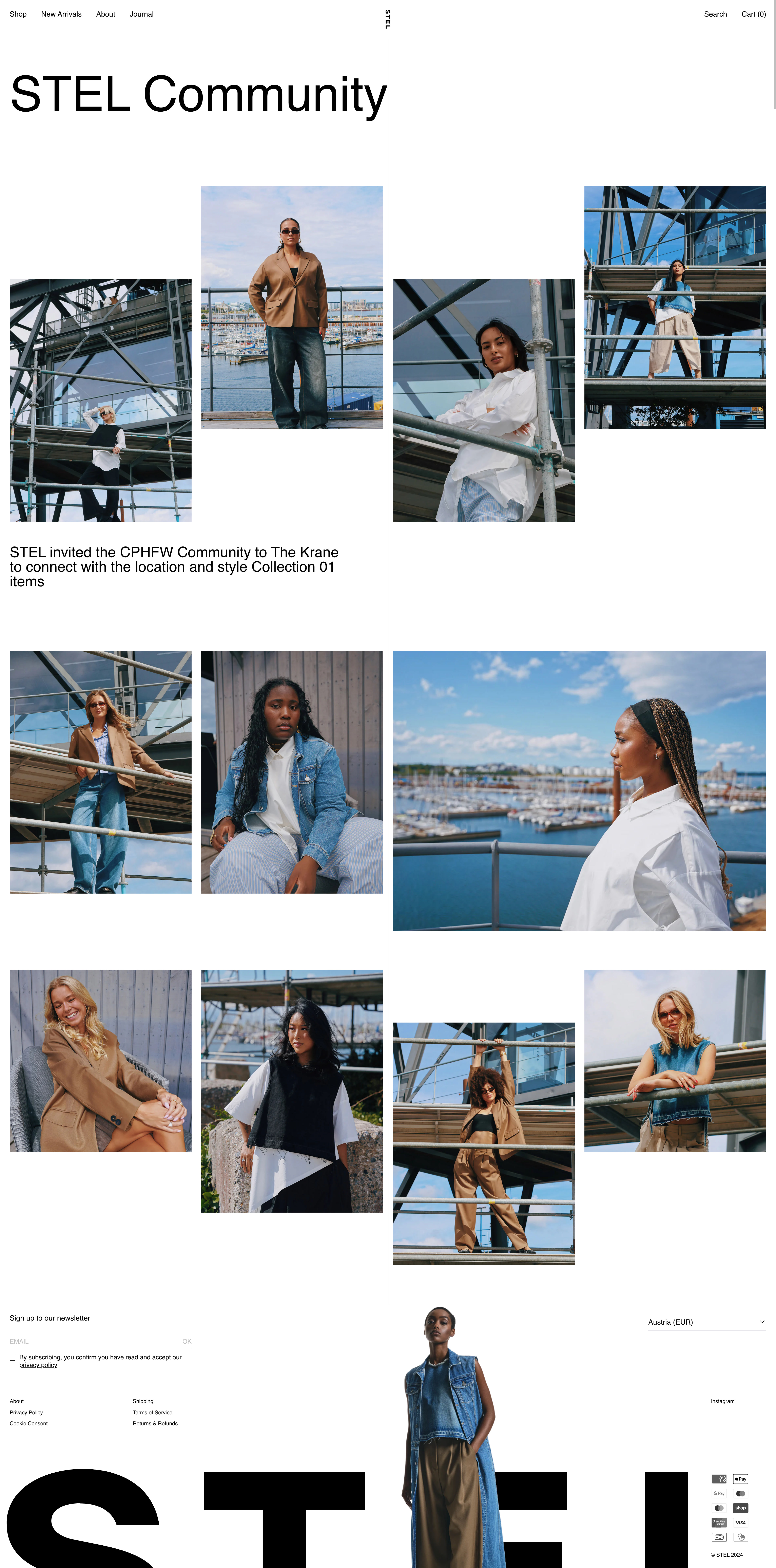 STEL Landing Page Example: STEL represents a refreshing modular style, focused on creating seasonless, collectible items, inspired by a fusion of design, art, and architecture and combined with Astrid Andersen’s Scandinavian heritage and lifestyle