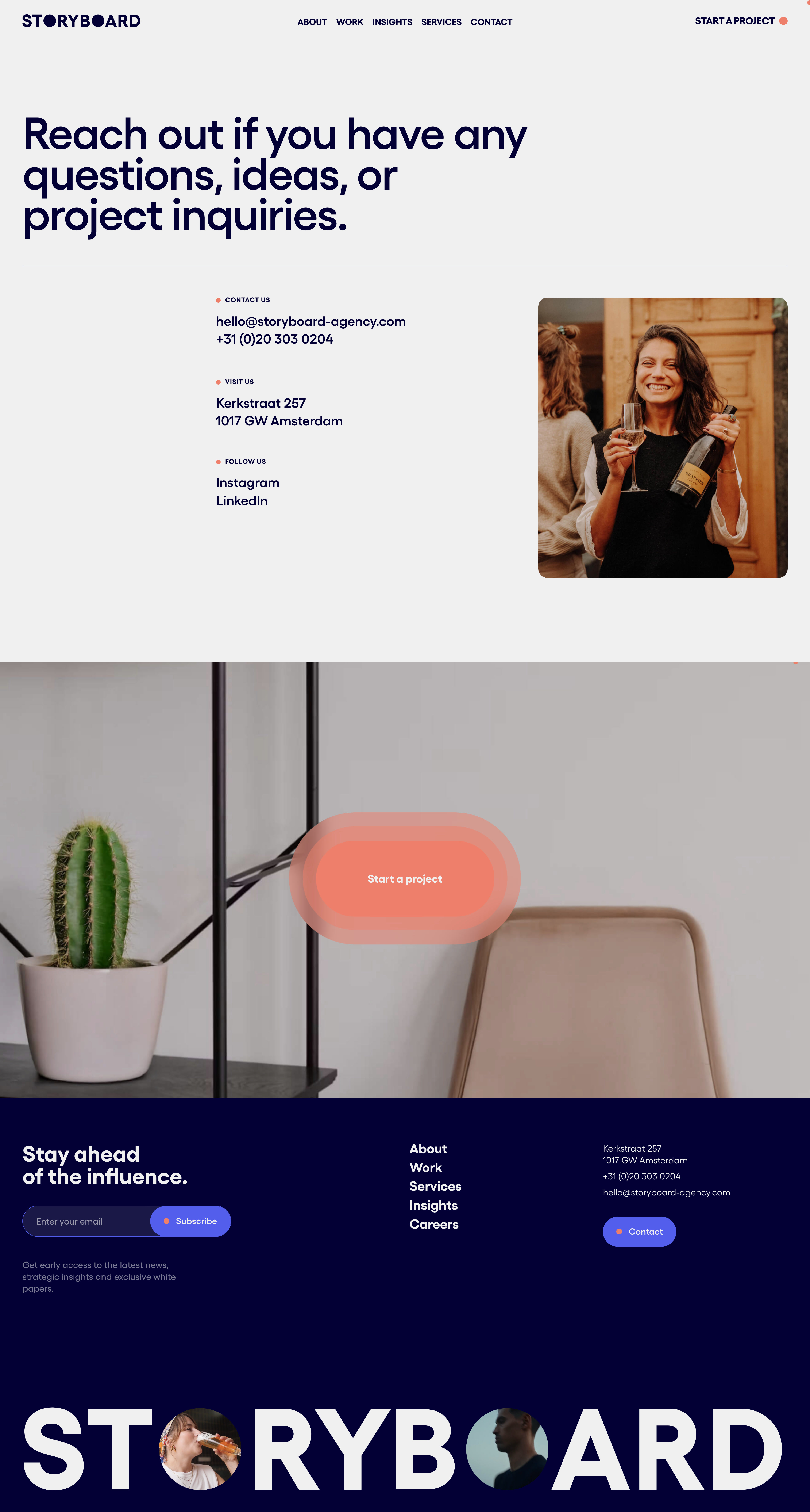 Storyboard Agency - Contact Example