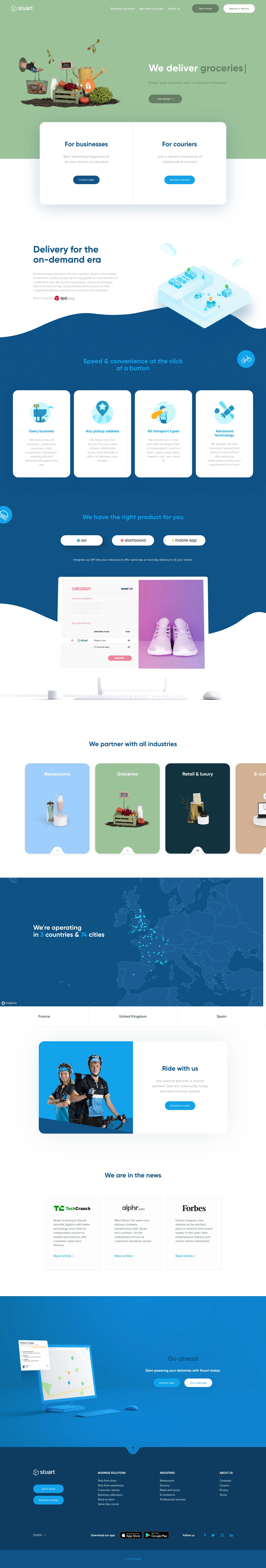 Stuart Landing Page Example: Start delivering happiness to all your clients, on-demand