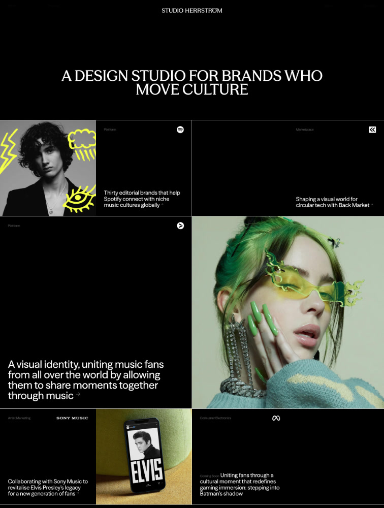 STUDIO HERRSTRÖM Landing Page Example