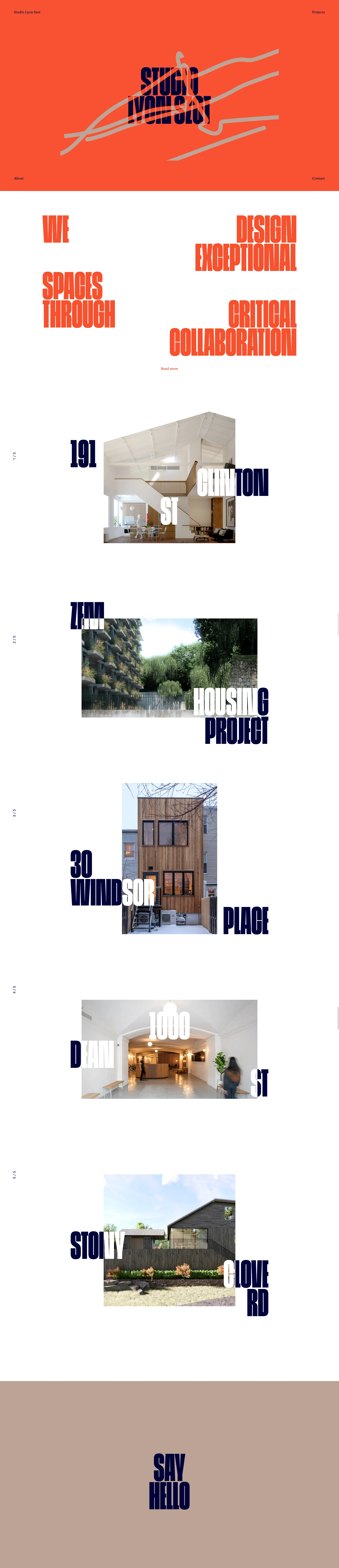Studio Lyon Szot Landing Page Example: Architecture Studio based in Brooklyn, NY. We work with individuals, organizations, and communities to deliver projects that uncover what spaces can be.