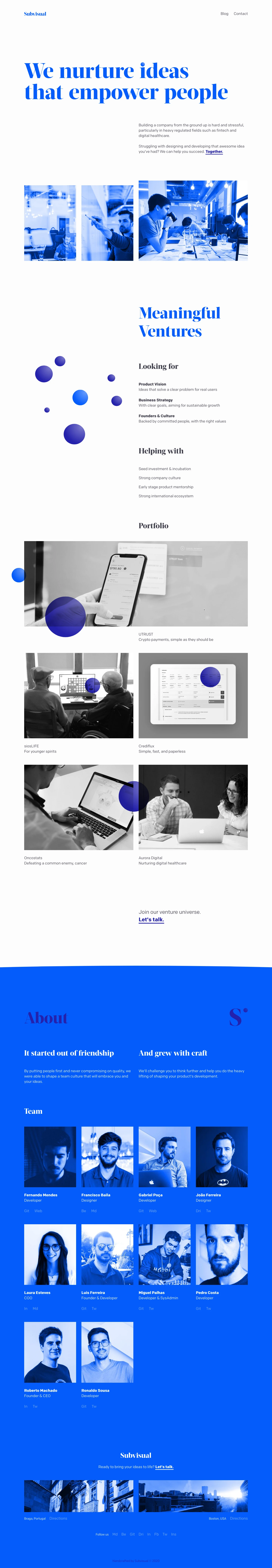 Subvisual website design - Lapa Ninja