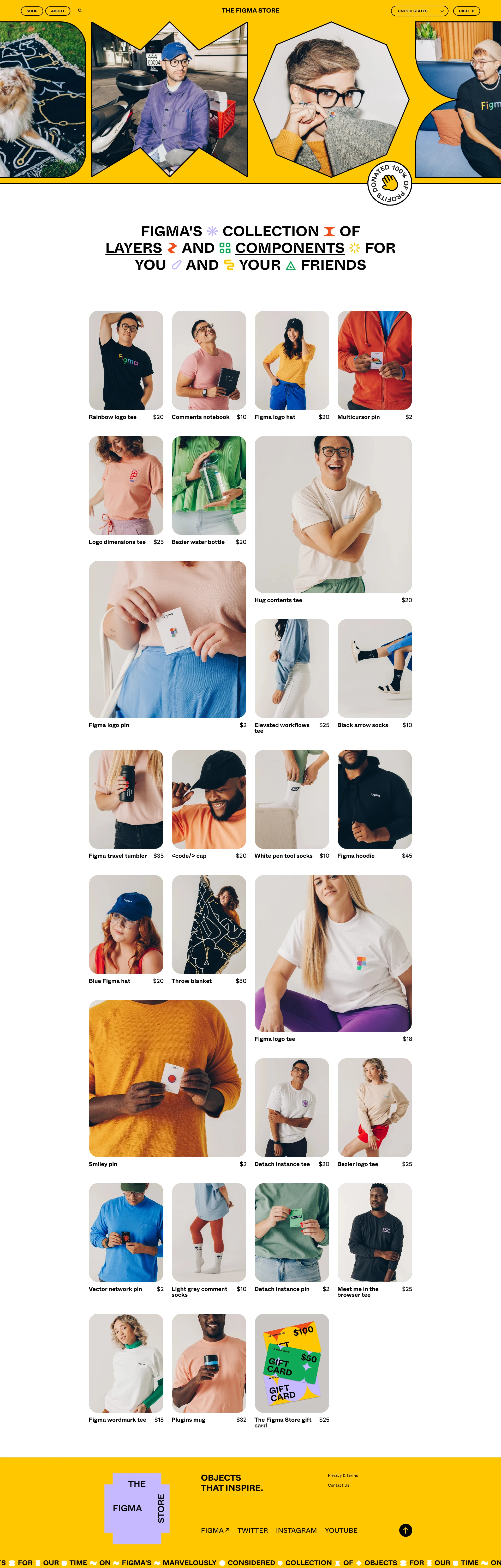 The Figma Store Landing Page Example: Figma's collection of Layers and Components for you and your friends.