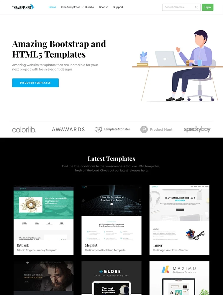 Themefisher website design - Lapa Ninja