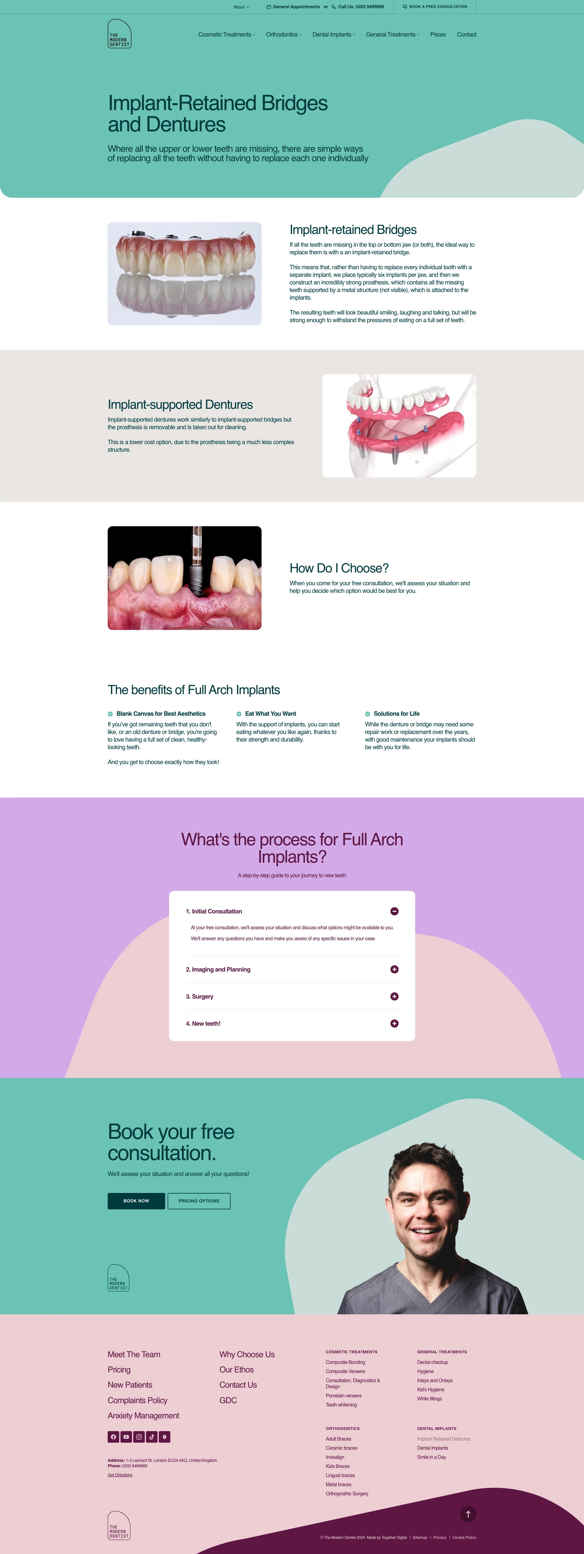 The Modern Dentist Landing Page Example: We love your teeth. That’s why we use non-invasive methods and state-of-the-art materials to bring out their natural beauty, and give you another reason to smile.