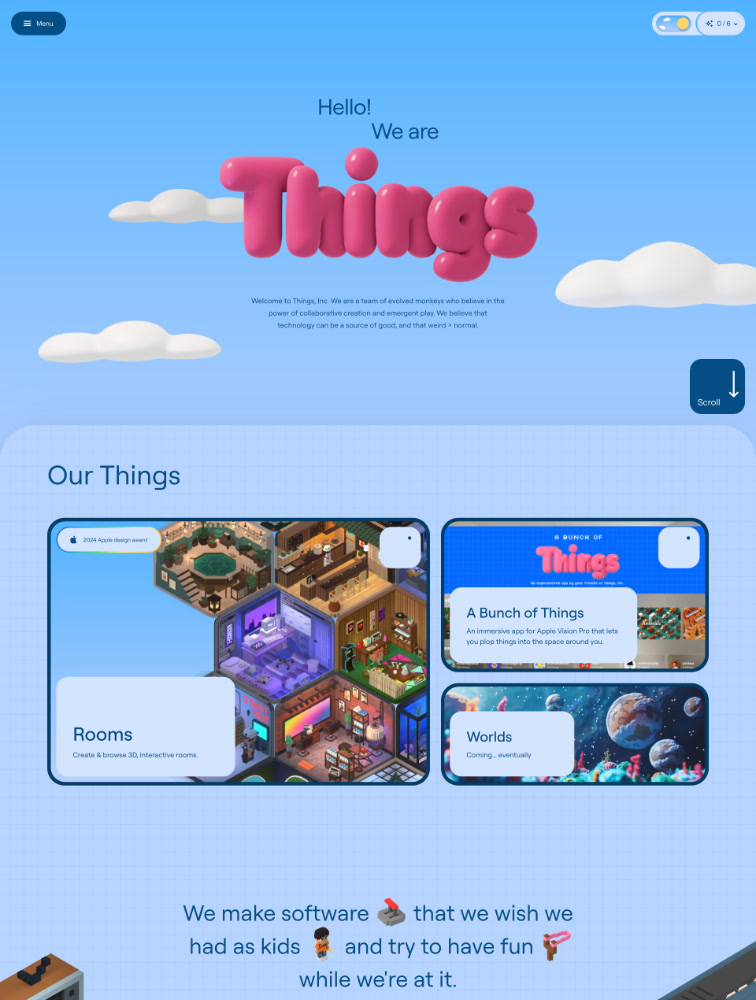 Things Inc Landing Page Design