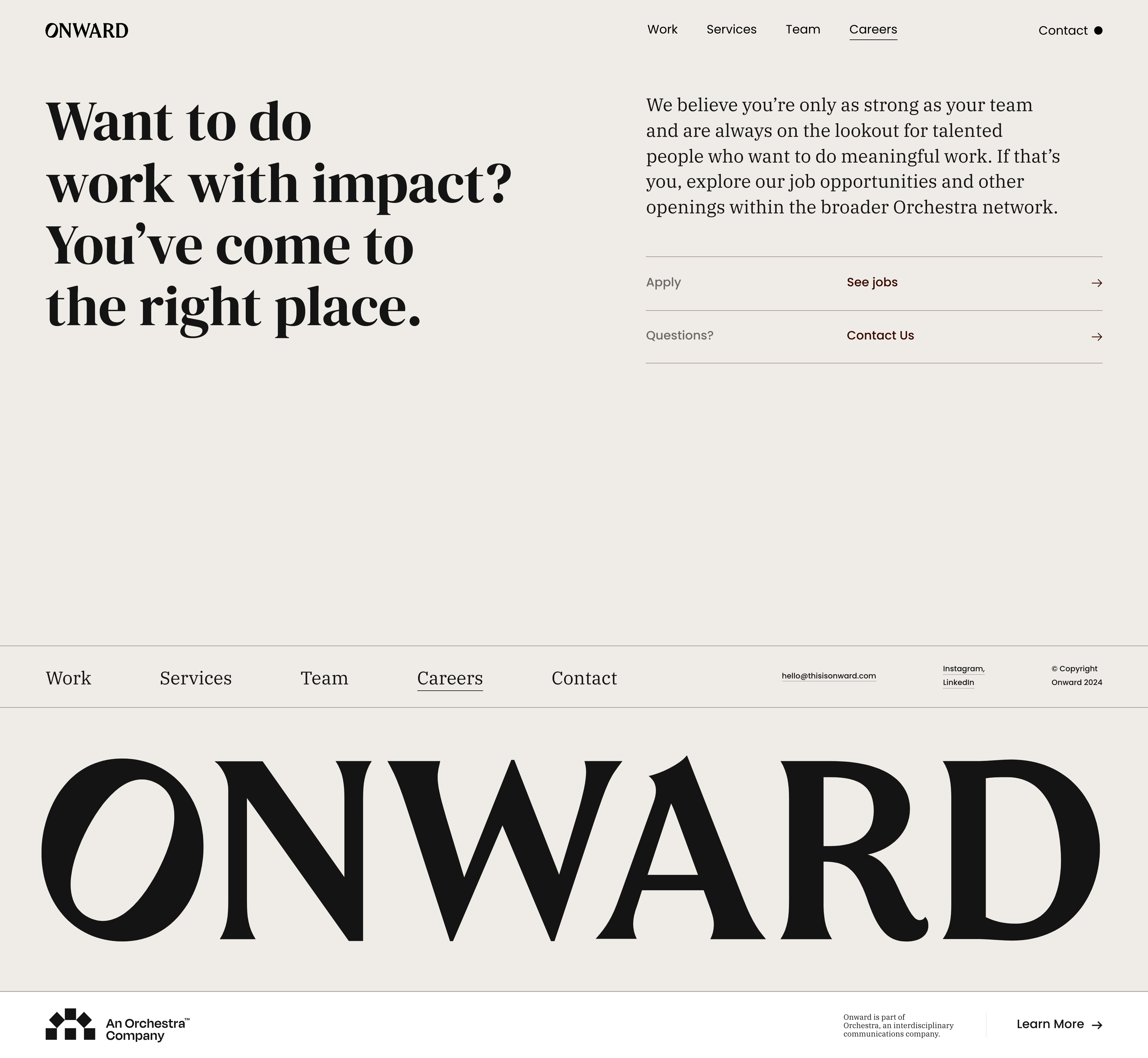 Onward - Careers Example