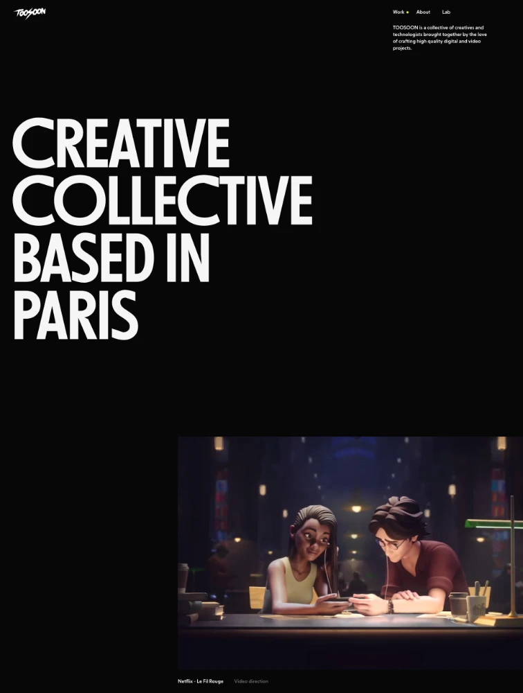 TOOSOON Landing Page Design