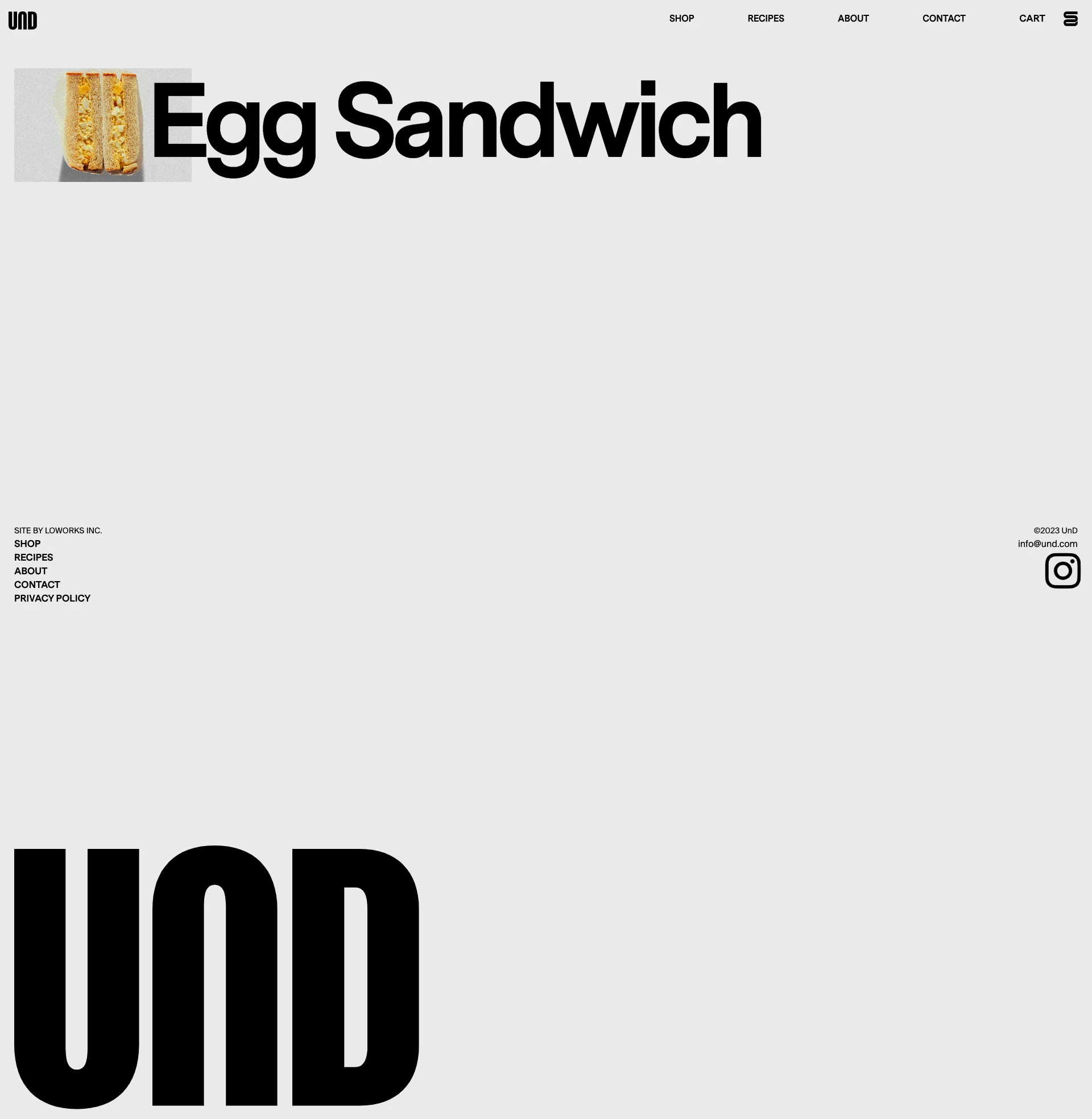 UnD NY Landing Page Example: UnD is a Coffee Studio in Greenpoint Brooklyn that offers Japanese bread, matcha green tea, and seasonings. Our products are meticulously crafted to be delicious and beneficial for your well-being.