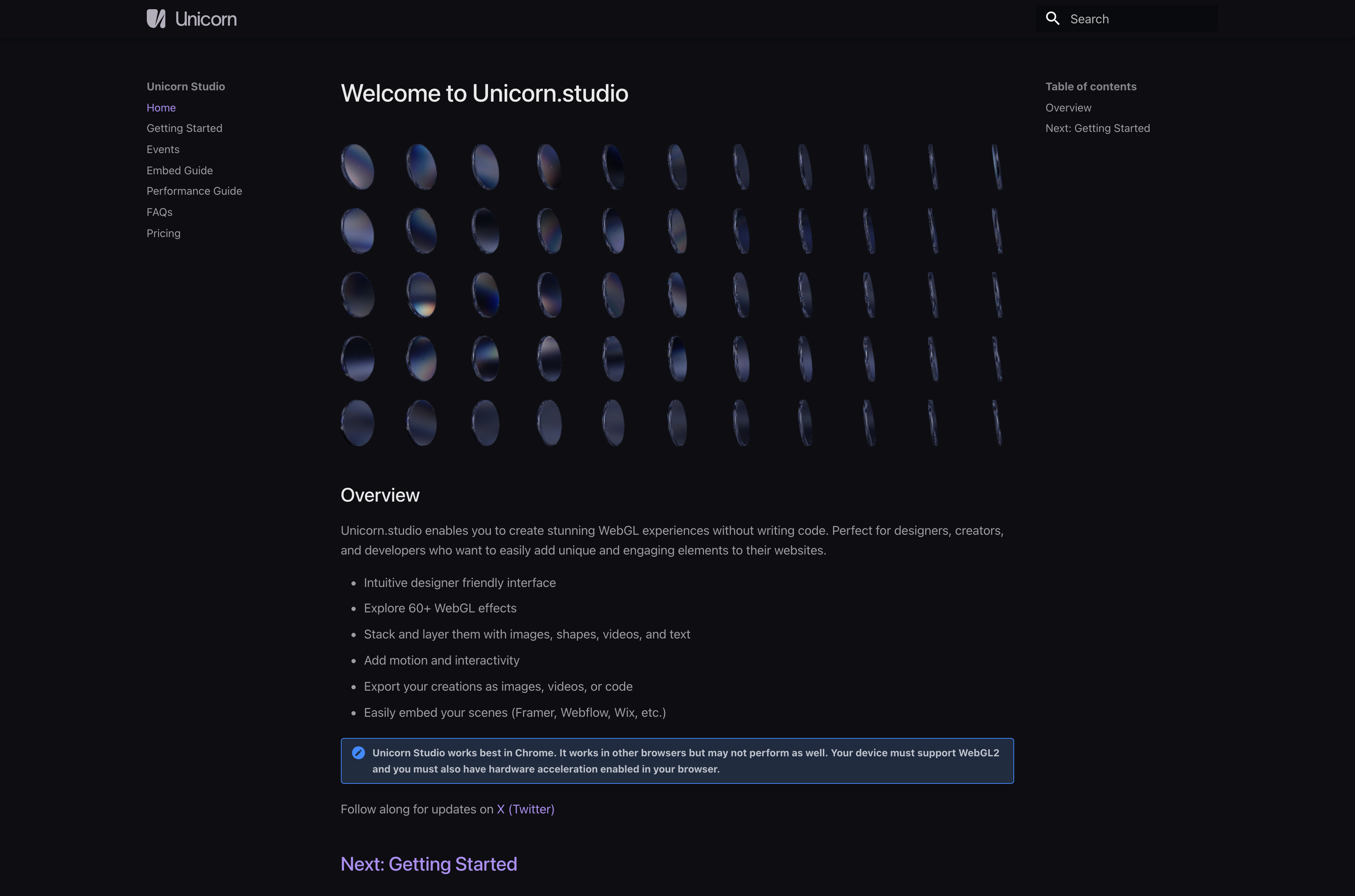 Unicorn.studio - Resources Example