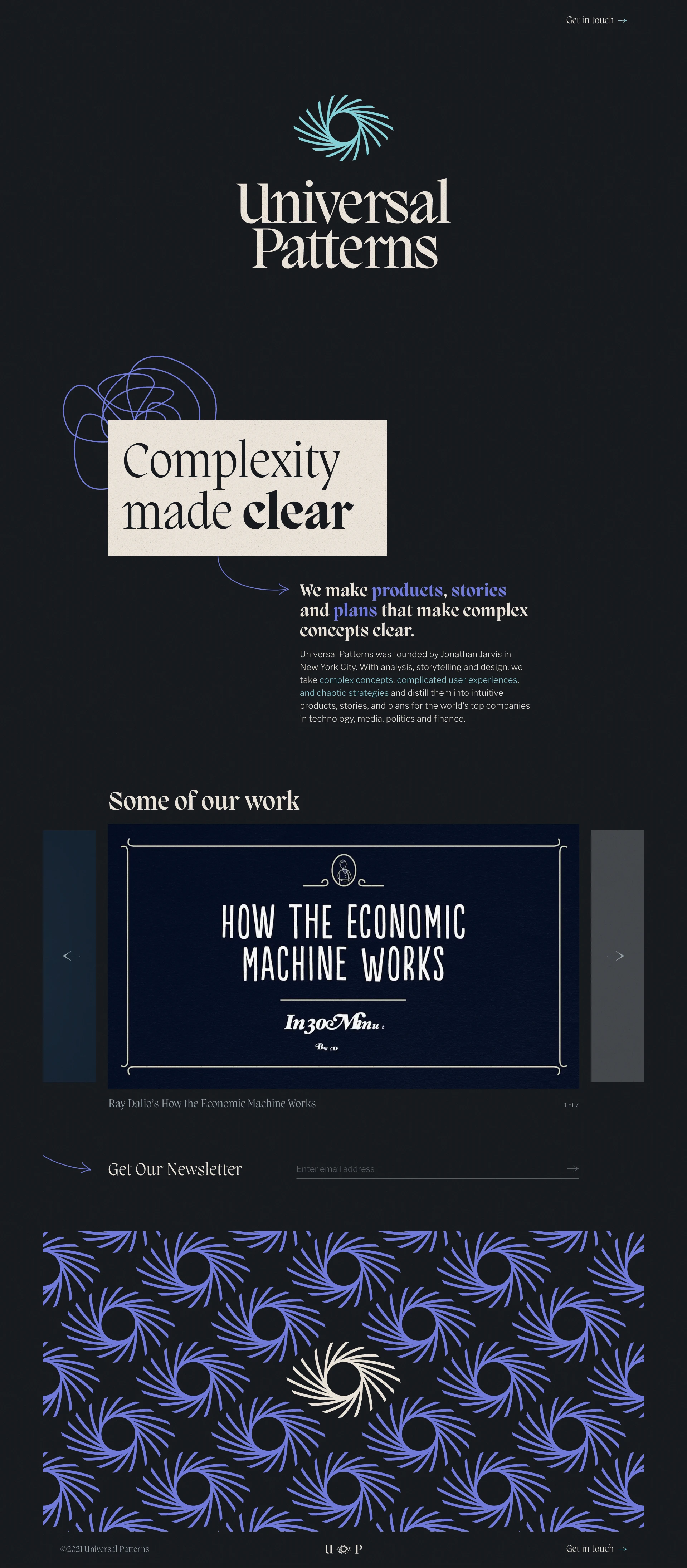 Universal Patterns website design - Lapa Ninja