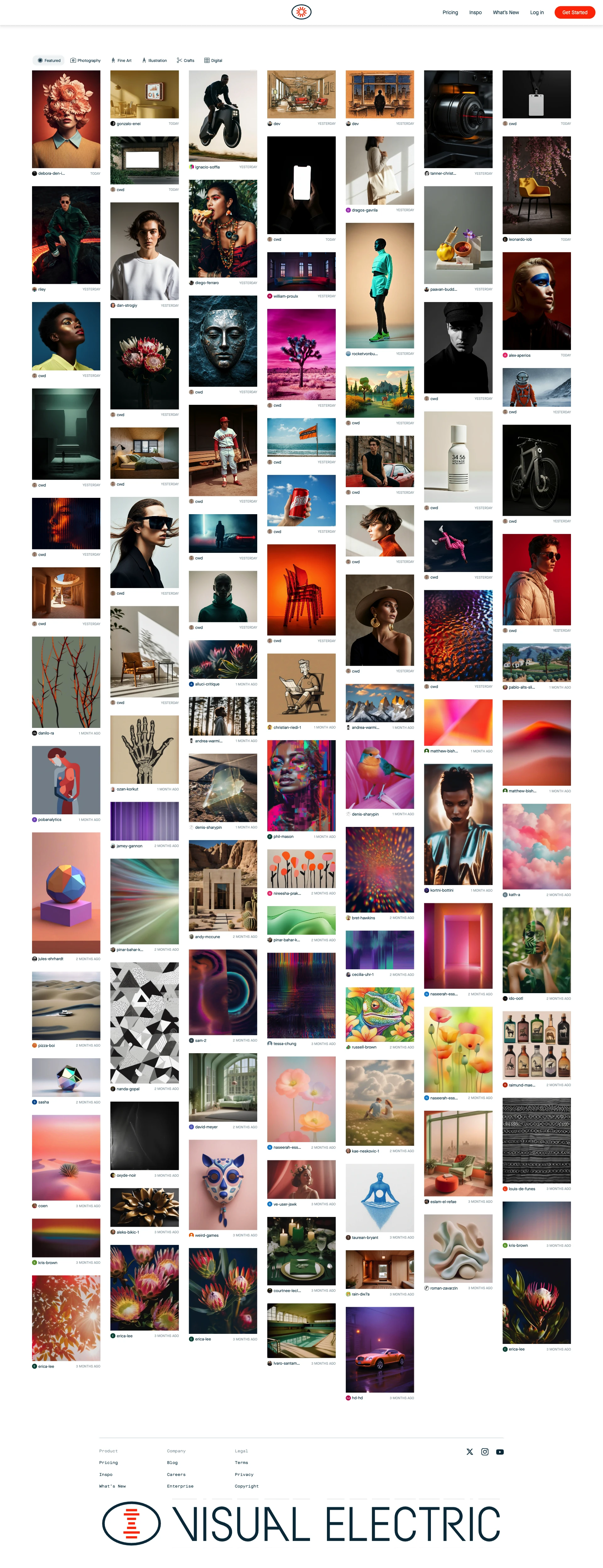 Visual Electric website design - Lapa Ninja