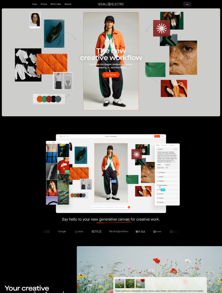 Visual Electric Landing Page Example