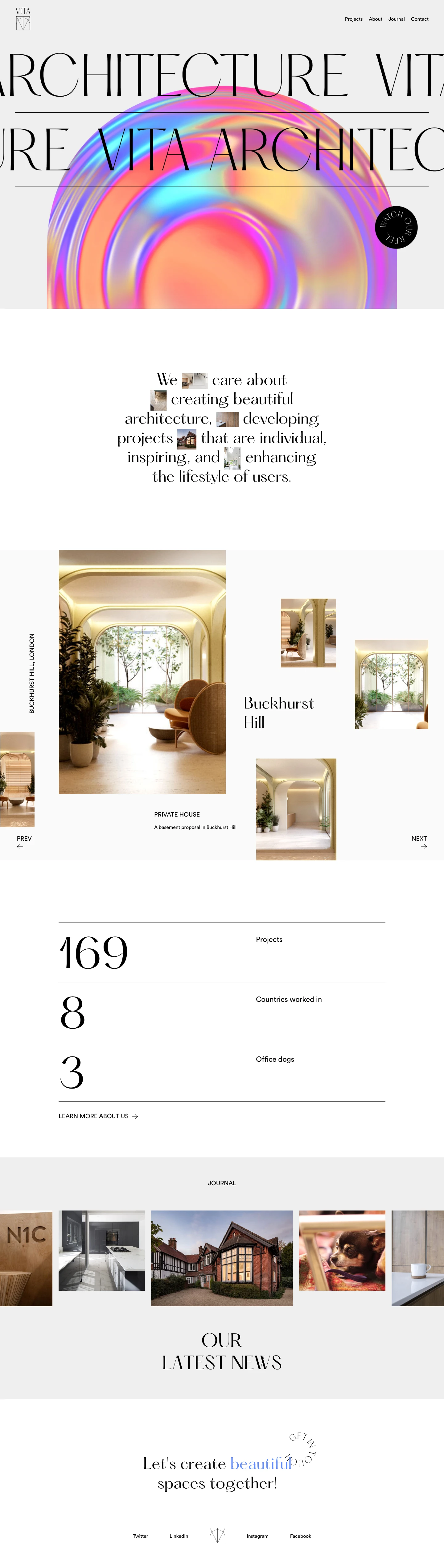 Vita Architecture Landing Page Example: Vita Architecture is a boutique architectural practice in London and Surrey. Each and every one of our projects are bespokely designed to deliver innovative and crafted architecture.