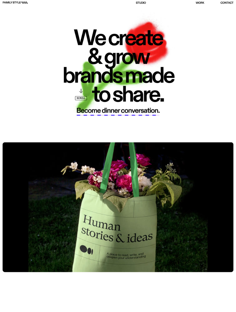 Family Style Landing Page Design