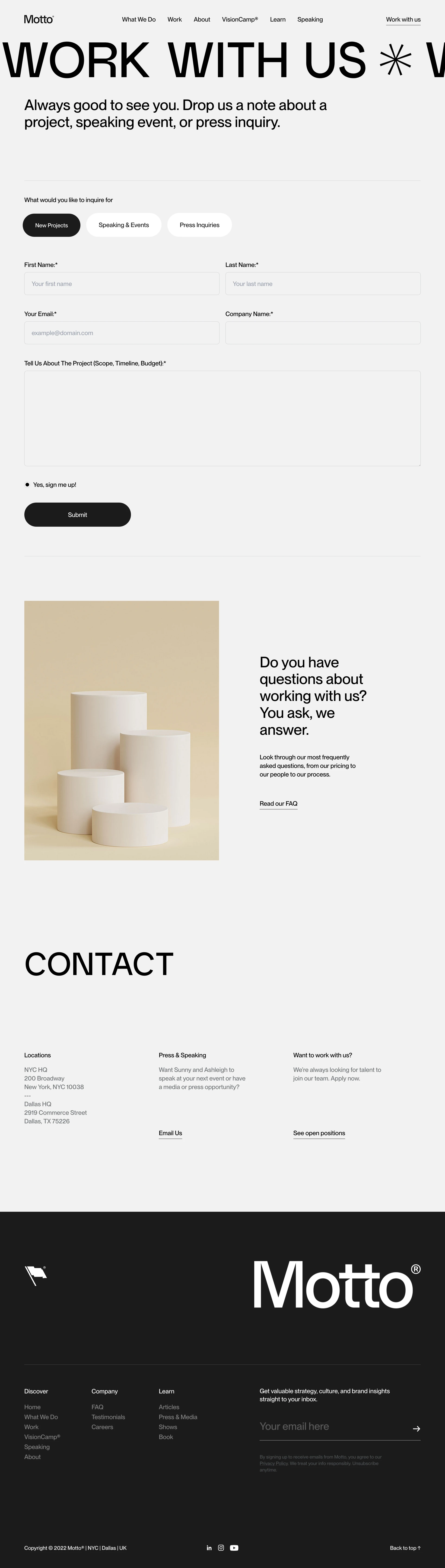 Motto website design - Lapa Ninja