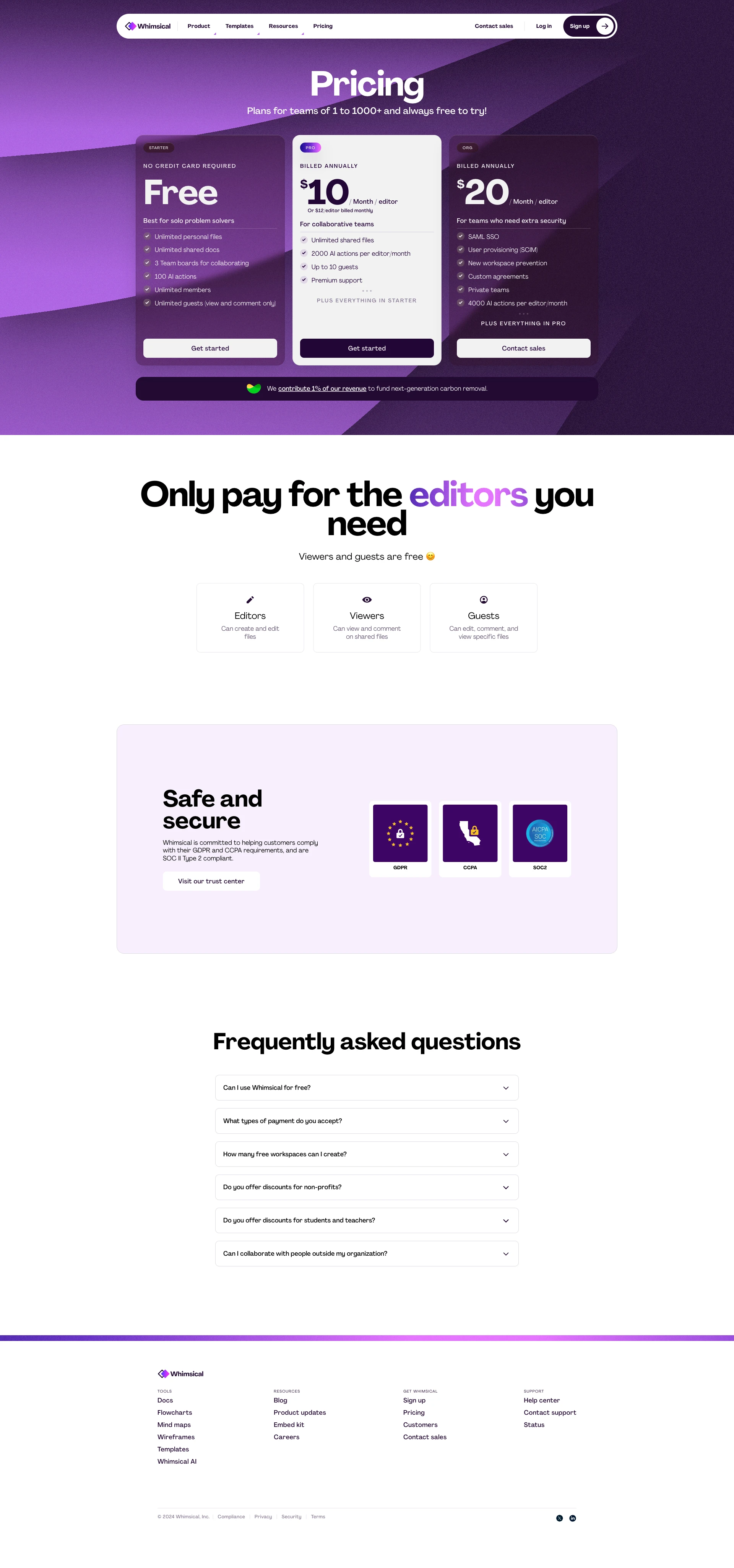 Whimsical Landing Page Example: The iterative workspace for product teams. Align on your next build faster with Whimsical docs, flowcharts, wireframes, & mind maps. Generate AI diagrams and access templates from product leaders.