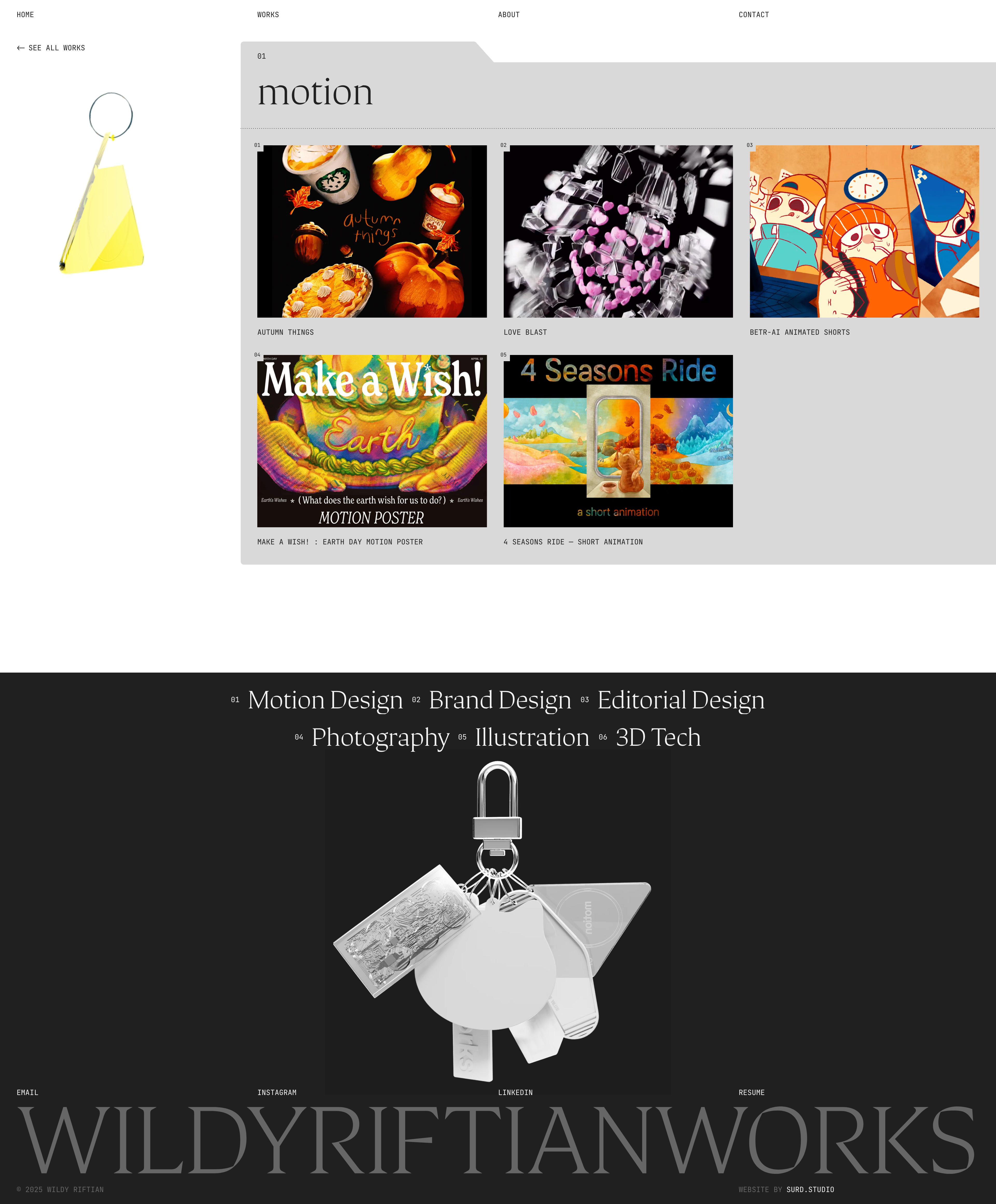 Wildy Riftian Landing Page Example: Wildy Riftian is an enthusiastic and multifaceted visual artist, motion designer, graphic designer, illustrator, and photographer.