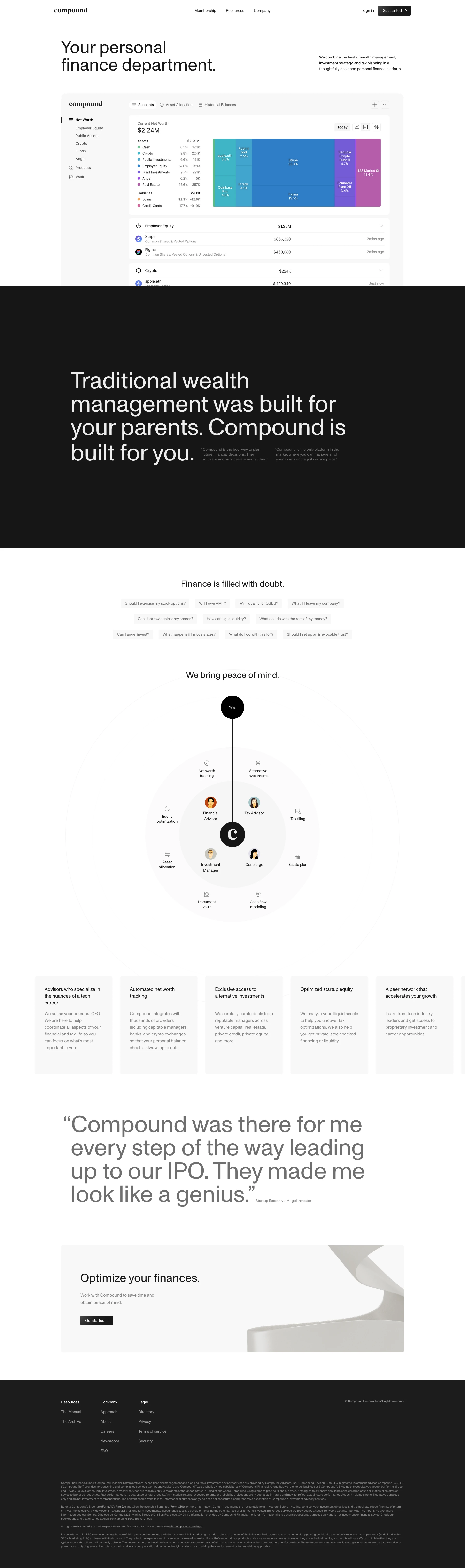 Compound website design - Lapa Ninja