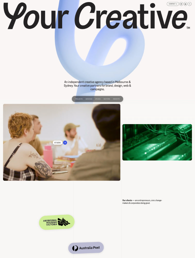 Your Creative Landing Page Example