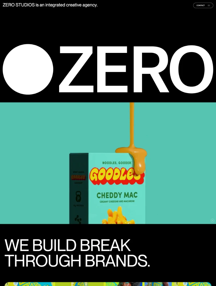 Zero Studios Landing Page Example