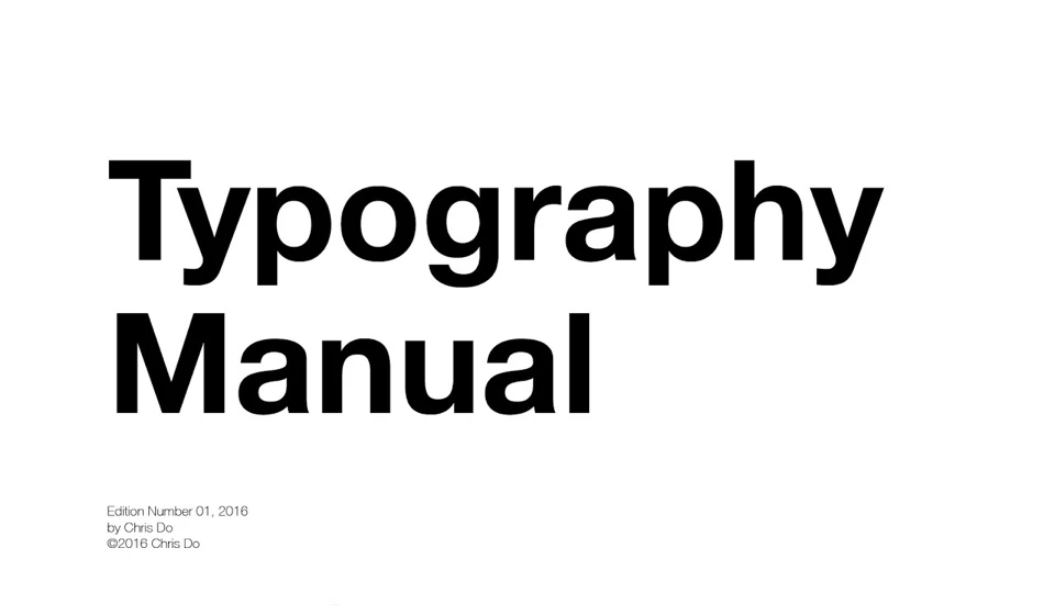Typography Manual