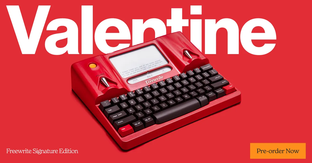 Hardware example: Freewrite Valentine