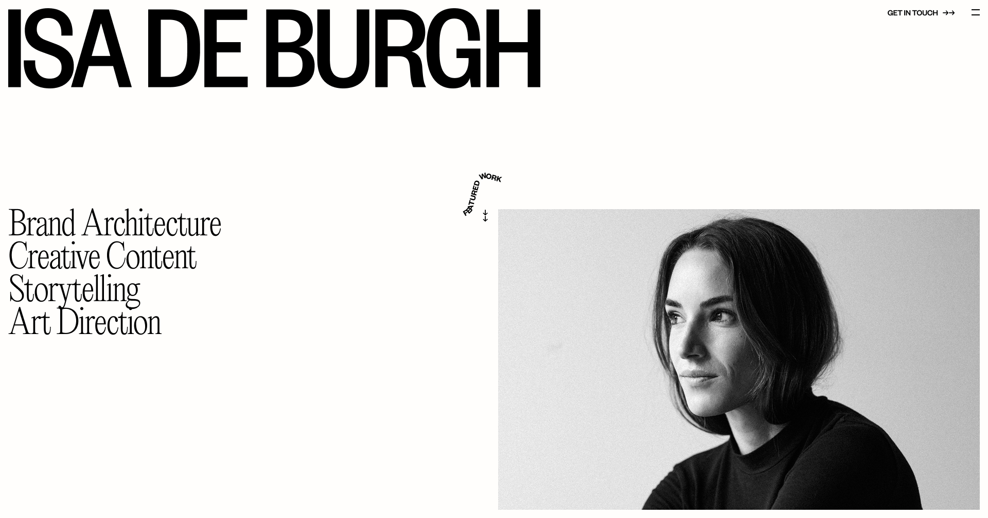 Portfolio example: Isa de Burgh
