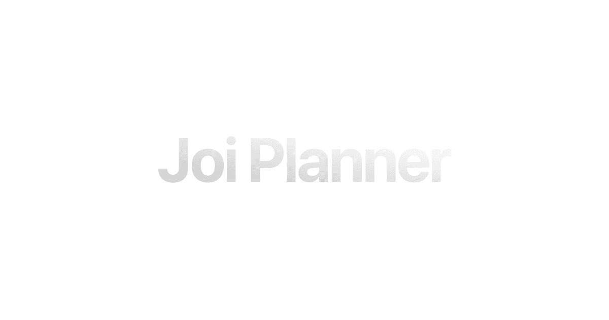Productivity example: Joi Planner