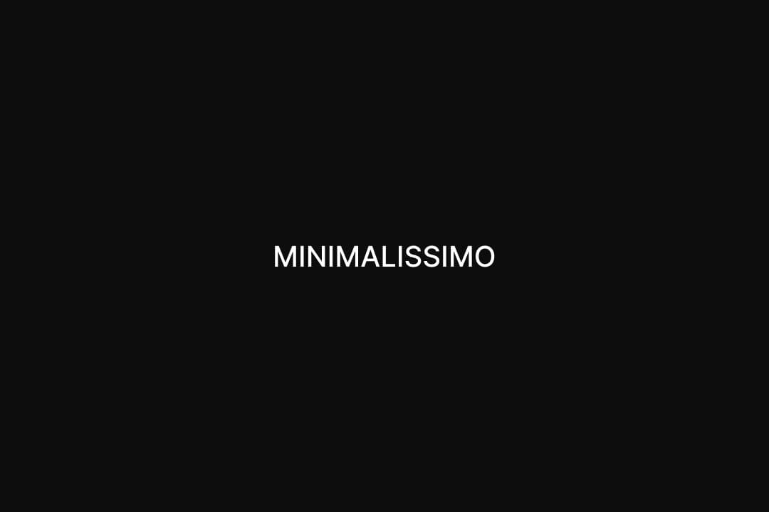 Magazine example: Minimalissimo