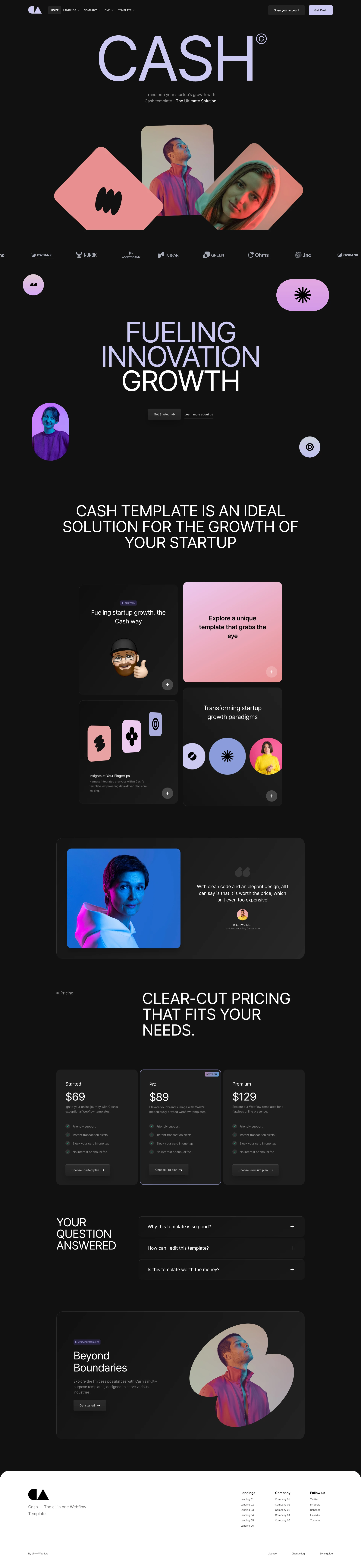 Cash Template Preview