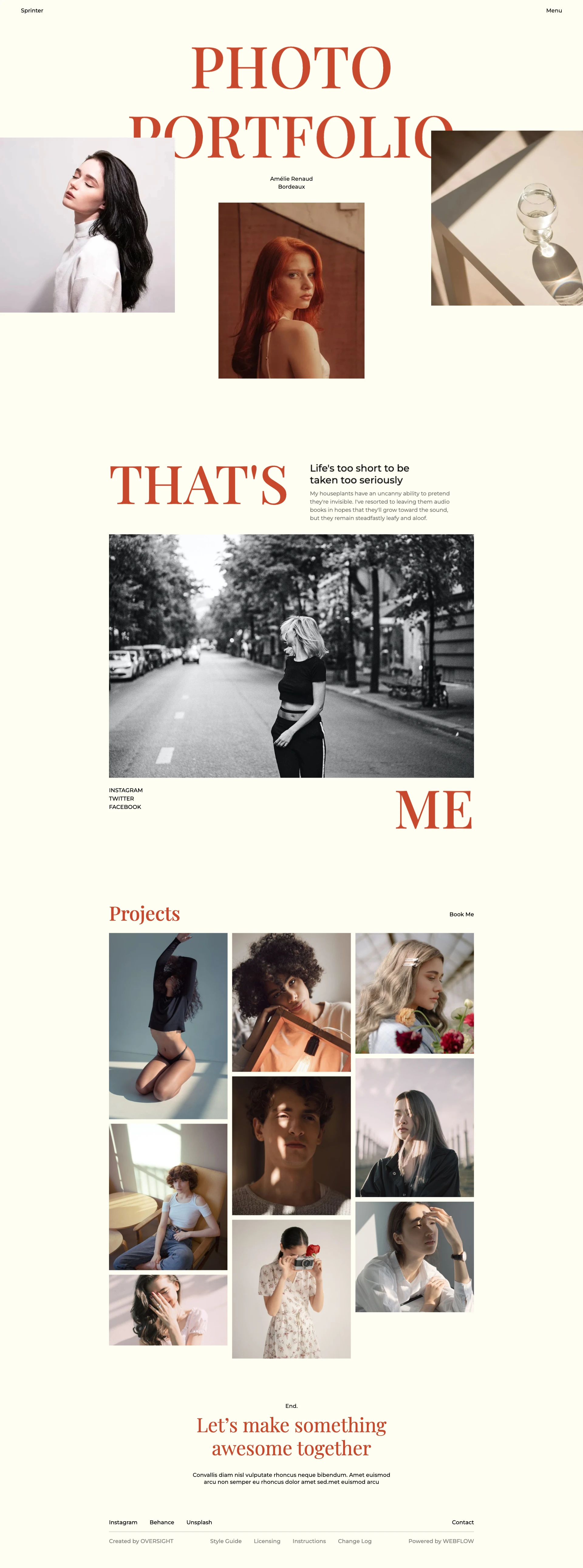 Sprinter Template Preview